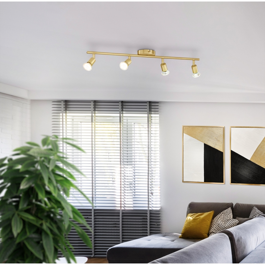 Eglo - LED Reflektorska svjetiljka 4xGU10/2,8W/230V 3000K zlatna