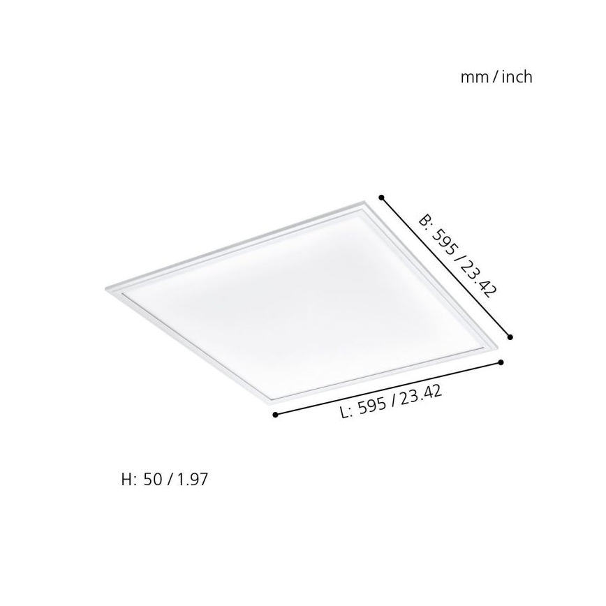 Eglo 33204 - LED RGBW Prigušiva svjetiljka SALOBRENA-C LED/34W/230V 2700-6500K + daljinski upravljač
