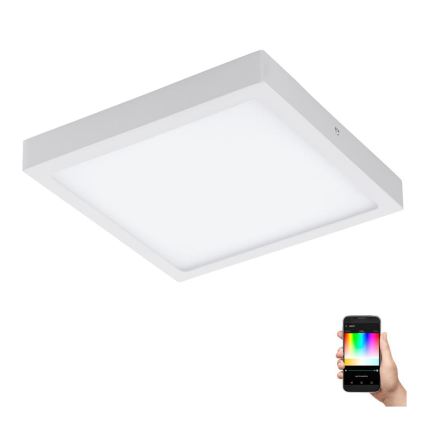 Eglo 33209 - LED RGBW stropna svjetiljka s mogućnošću prigušivanja FUEVA-C LED/21W/230V 2700-6500K 30x30 cm bijela