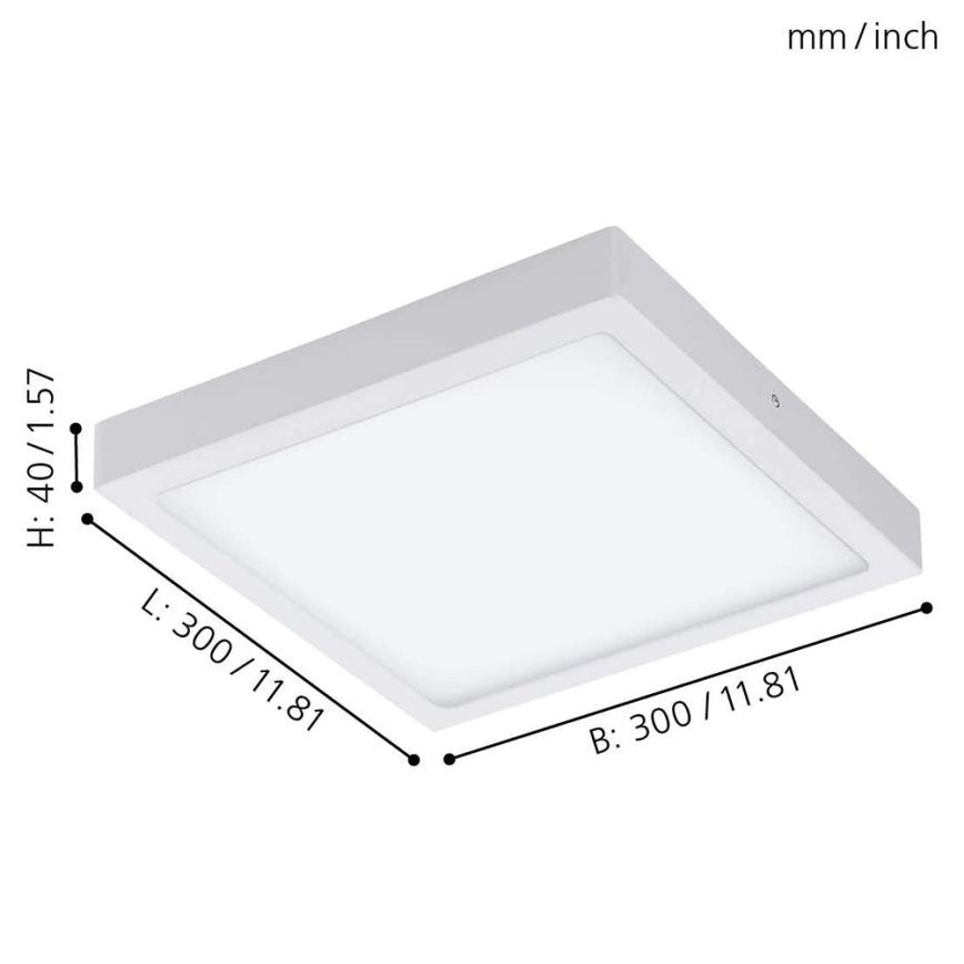 Eglo 33209 - LED RGBW stropna svjetiljka s mogućnošću prigušivanja FUEVA-C LED/21W/230V 2700-6500K 30x30 cm bijela