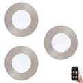 Eglo 33216 - SET od 3 prigušive LED RGBW ugradne stropne svjetiljke FUEVA-C LED/3W/230V Ø 8,5 cm