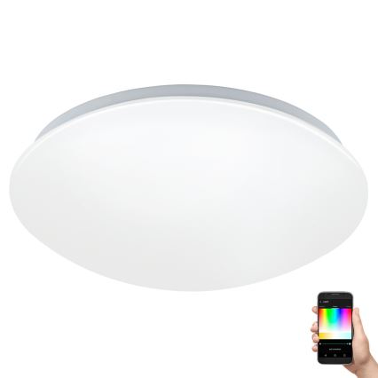 Eglo 33219 - LED RGBW stropna svjetiljka s prigušivanjem GIRON-C LED/17W/230V Ø 30 cm bijela