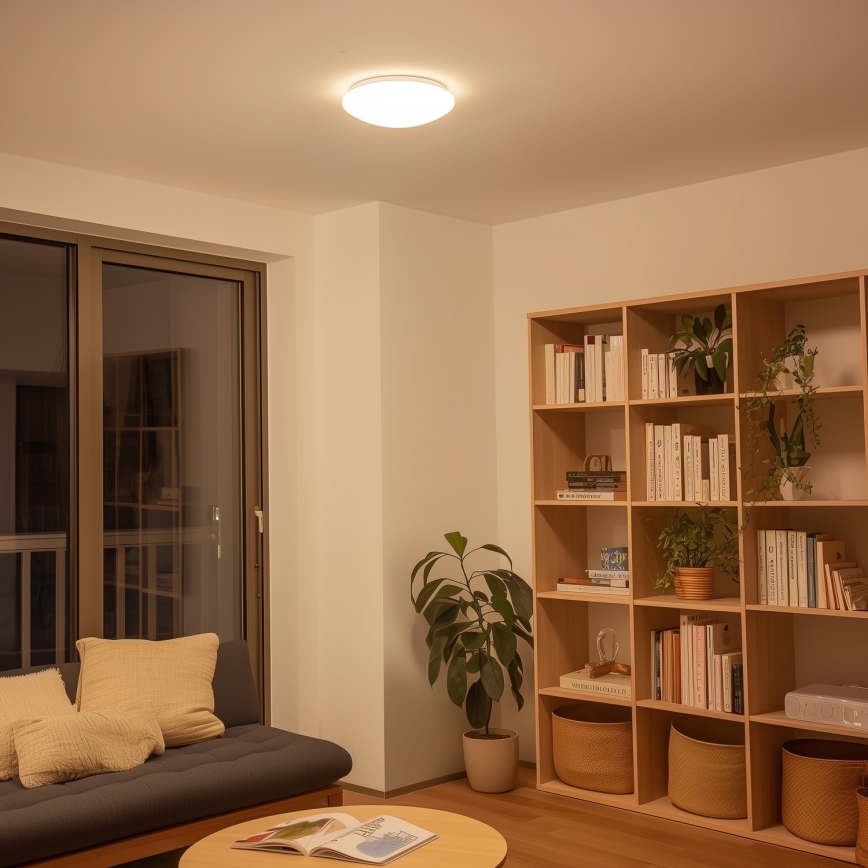 Eglo 33219 - LED RGBW stropna svjetiljka s prigušivanjem GIRON-C LED/17W/230V Ø 30 cm bijela