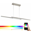 Eglo 33232 - LED RGBW luster na sajli s mogućnošću prigušivanja FRAIOLI-C LED/34W/230V matni krom