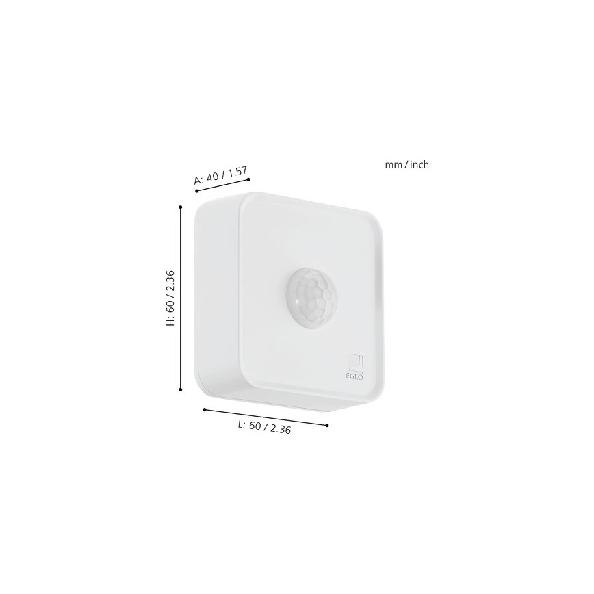 Eglo 33236 - Vanjski senzor pokreta i sumraka CONNECT SENSOR 3xAA 12 m bijela IP44