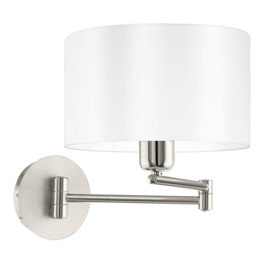 Eglo 33269 - Zidna svjetiljka PASTERI 1xE27/60W/230V mat krom/bijela