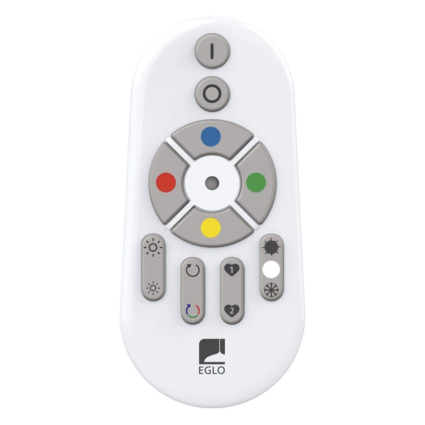 Eglo 33272 - LED RGBW Prigušiva stropna svjetiljka TOTARI-C LED/34W/230V 2700-6500K bijela + daljinski upravljač