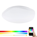 Eglo 33272 - LED RGBW prigušivo stropno svjetlo TOTARI-C LED/34W/230V 2700-6500K bijela + daljinski upravljač