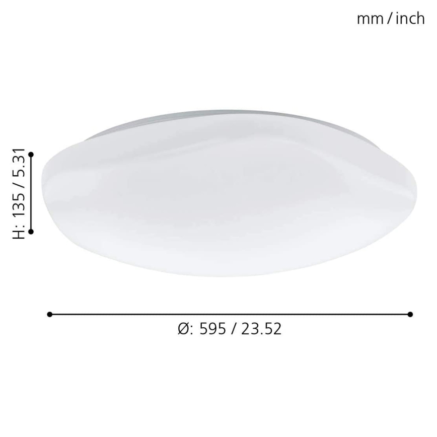 Eglo 33272 - LED RGBW prigušivo stropno svjetlo TOTARI-C LED/34W/230V 2700-6500K bijela + daljinski upravljač