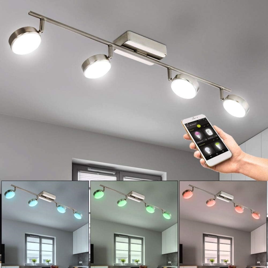 Eglo 33274 - LED RGBW Prigušiva reflektorska svjetiljka CORROPOLI-C 4xLED/5W/230V