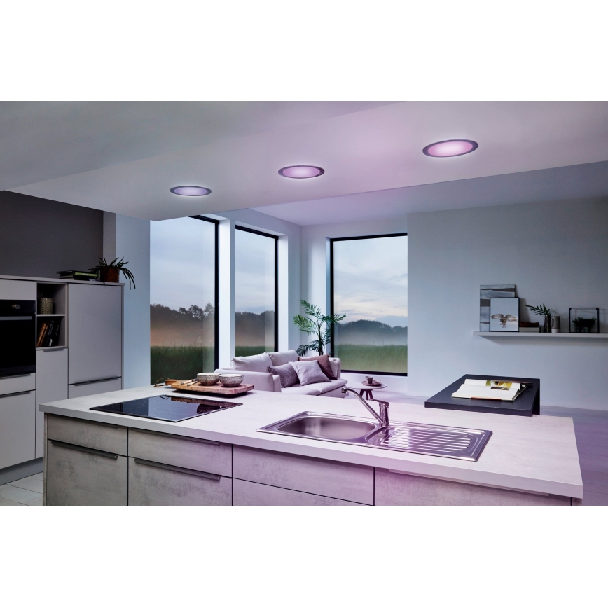 Eglo 33317 - LED RGBW prigušivo ugradno stropno svjetlo FUEVA-C LED/15,6W/230V 2700-6500K Ø 22,5 cm