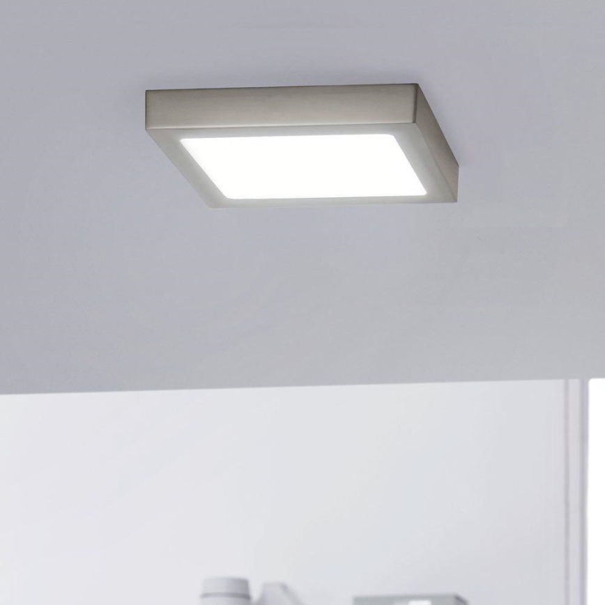 Eglo 33319 - LED RGBW prigušivo stropno svjetlo FUEVA-C LED/15,6W/230V 2700-6500K 22,5x22,5 cm matni krom