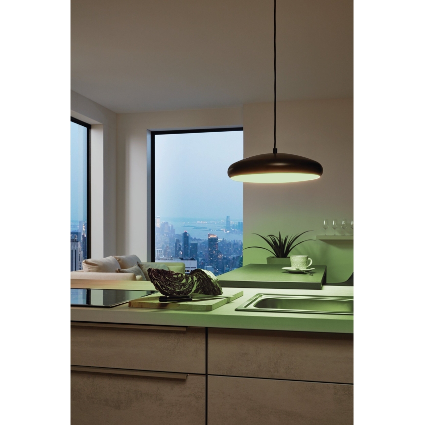 Eglo 33328 - LED RGBW prigušivačka luster na užetu RIODEVA-C LED/27W/230V 2700-6500K crna