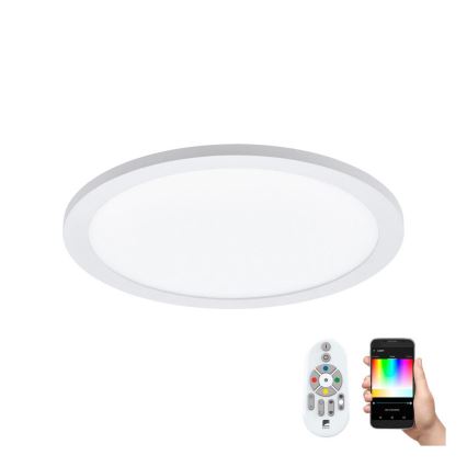 Eglo 33341 - LED RGBW stropna svjetiljka SARSINA-C, s mogućnošću prigušivanja, LED/16W/230V, 2700-6500K, Ø 30 cm + daljinski upravljač