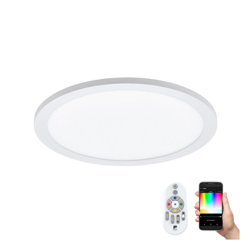 Eglo 33341 - LED RGBW stropna svjetiljka SARSINA-C, s mogućnošću prigušivanja, LED/16W/230V, 2700-6500K, Ø 30 cm + daljinski upravljač