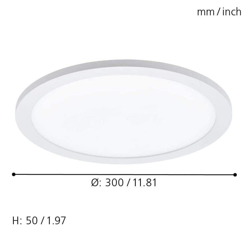 Eglo 33341 - LED RGBW stropna svjetiljka SARSINA-C, s mogućnošću prigušivanja, LED/16W/230V, 2700-6500K, Ø 30 cm + daljinski upravljač