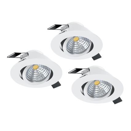 Eglo - SET 3xLED Prigušiva svjetiljka 3xLED/6W/230V bijela