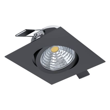 Eglo - LED Prigušiva ugradbena svjetiljka LED/6W/230V crna