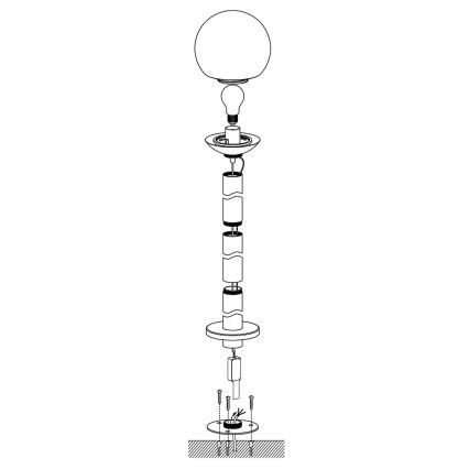 Eglo 33566 - LED prigušiva vanjska svjetiljka NISIA-C 1xE27/9W/230V 980 mm IP44