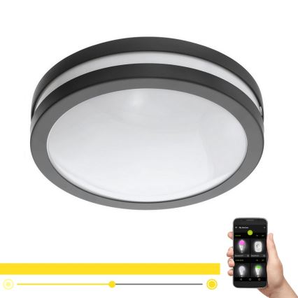 Eglo 33571 - LED prigušivo kupaonsko stropno svjetlo LOCANA-C LED/14W/230V IP44 antracit