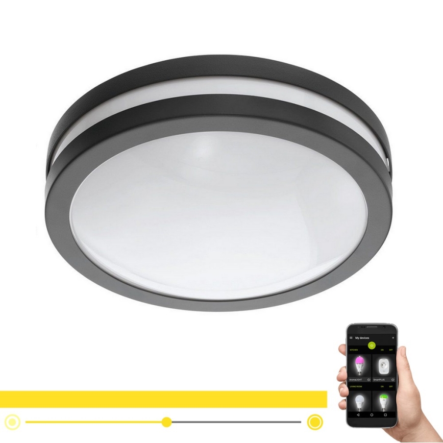 Eglo 33571 - LED prigušivo kupaonsko stropno svjetlo LOCANA-C LED/14W/230V IP44 antracit