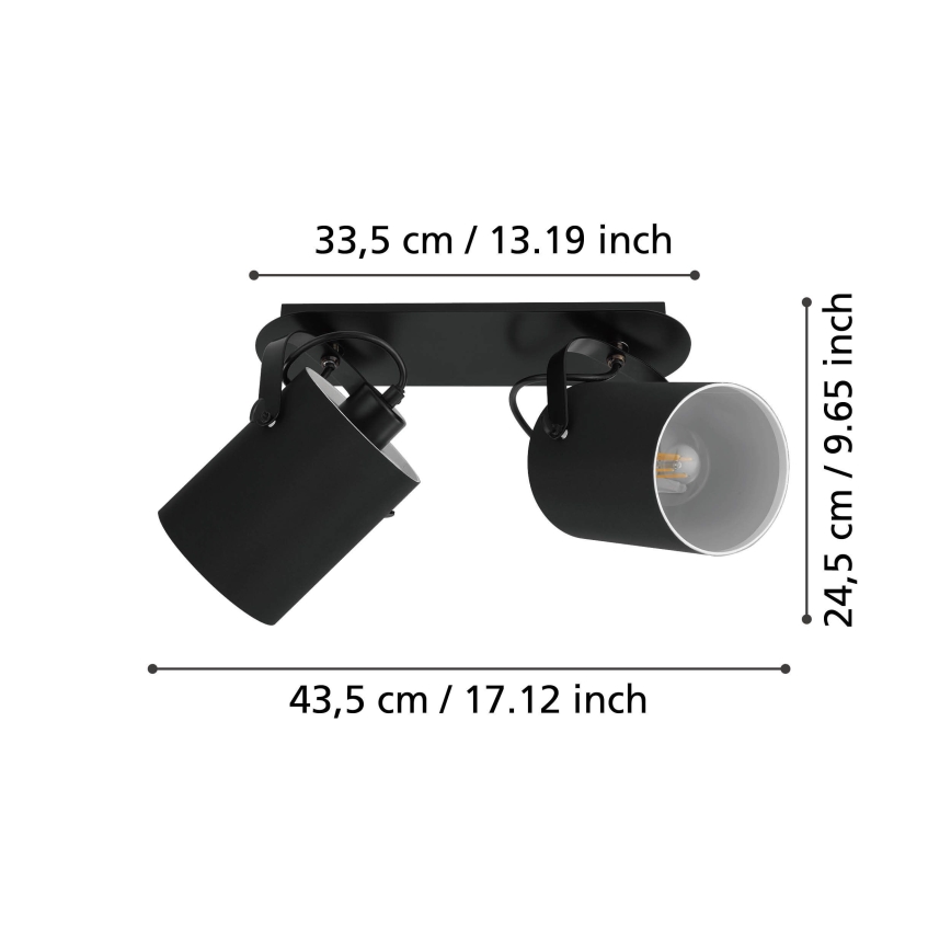 Eglo 33646 - Reflektor VILLABATE 2xE27/10W/230V