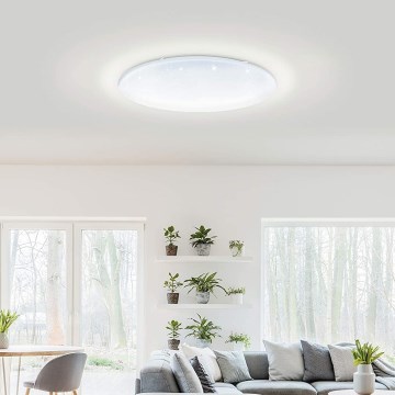 Eglo 33669 - LED RGBW Prigušiva stropna svjetiljka TOTARI-C LED/43W/230V 2700-6500K bijela + daljinski upravljač