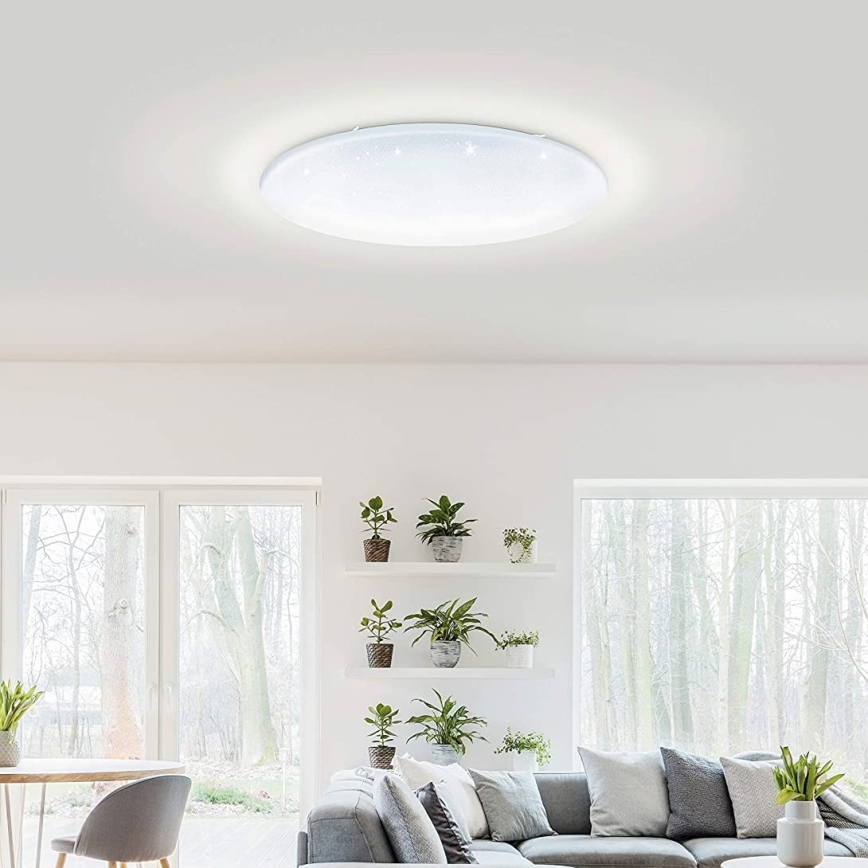 Eglo 33669 - LED RGBW Prigušiva stropna svjetiljka TOTARI-C LED/43W/230V 2700-6500K bijela + daljinski upravljač