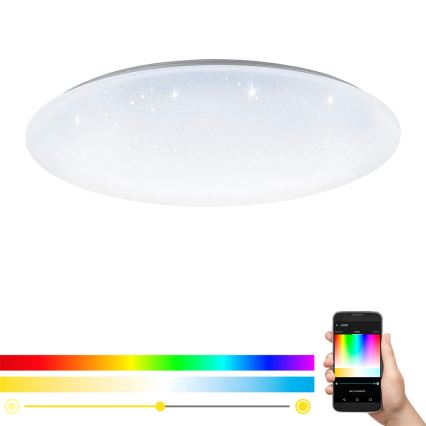 Eglo 33669 - LED RGBW Prigušiva stropna svjetiljka TOTARI-C LED/43W/230V 2700-6500K bijela + daljinski upravljač
