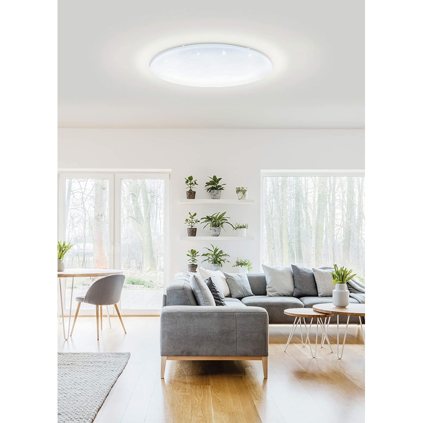 Eglo 33669 - LED RGBW Prigušiva stropna svjetiljka TOTARI-C LED/43W/230V 2700-6500K bijela + daljinski upravljač