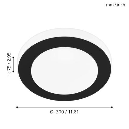 Eglo - LED Stropna svjetiljka za kupaonicu LED/11W/230V IP44