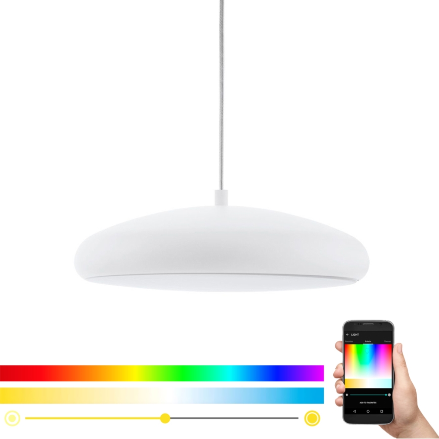 Eglo 33765 - LED RGBW Prigušivi luster na sajli RIODEVA-C LED/27W/230V 2700-6500K bijela