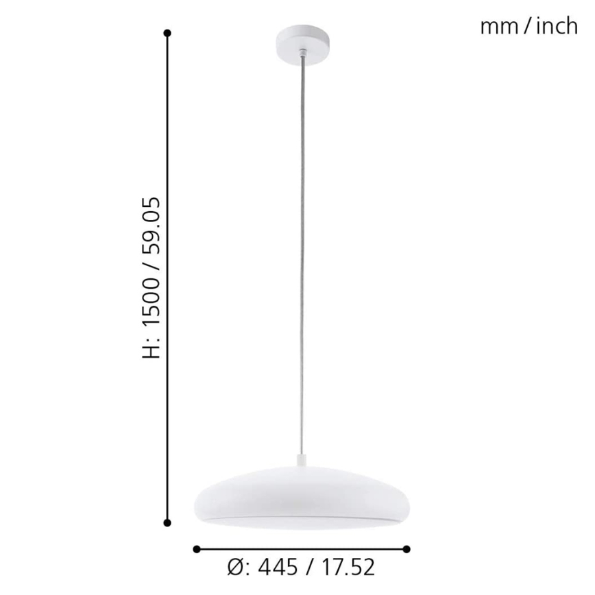 Eglo 33765 - LED RGBW Prigušivi luster na sajli RIODEVA-C LED/27W/230V 2700-6500K bijela