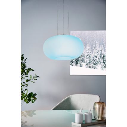 Eglo 33766 - LED RGBW Prigušivi luster na sajli OPTICA-C LED/22W/230V 2700-6500K pr. 37,5 cm