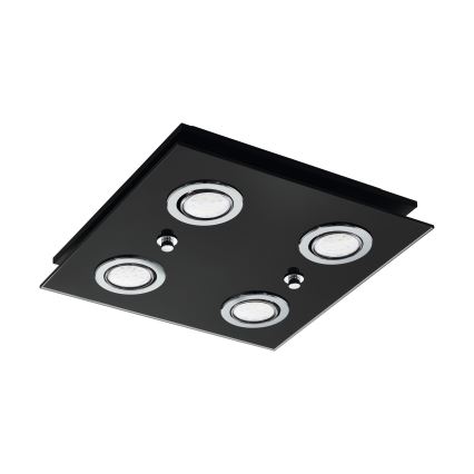 Eglo - LED Stropna svjetiljka 4xGU10/2,8W/230V 3000K crna