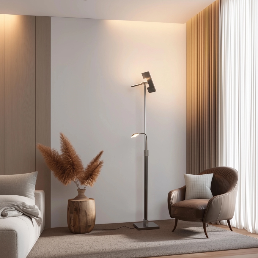 Eglo 33817 - LED prigušivačka dodirna podna lampa SOLANO LED/30W/230V + LED/4W
