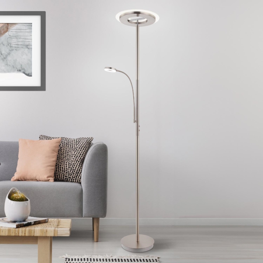 Eglo 33849 - LED prigušivačka dodirna podna lampa SOLANO LED/30W/230V + LED/4W