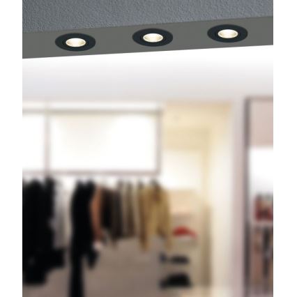 Eglo - LED Prigušiva ugradbena svjetiljka LED/6W/230V crna