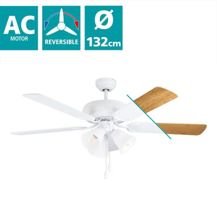 Eglo - Stropni ventilator 3xE27/40W/230V bijela