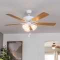 Eglo 35076 - Stropni ventilator LAS PALMAS 3xE27/40W/230V, smeđi