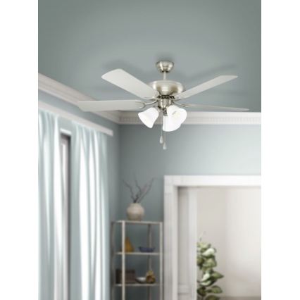 Eglo 35077 - Stropni ventilator LAS PALMAS 3xE27/40W/230V matni krom/siva