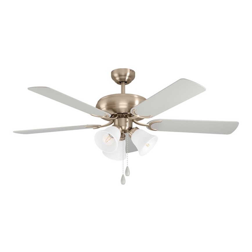 Eglo 35077 - Stropni ventilator LAS PALMAS 3xE27/40W/230V matni krom/siva
