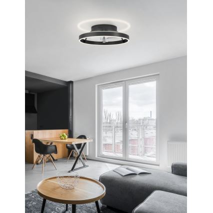 Eglo - LED stropni ventilator s prigušivanjem svjetla LED/35,6W/230V crni + daljinski upravljač