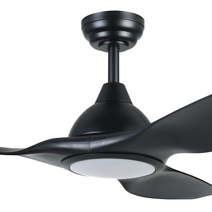 Eglo - LED stropni ventilator s prigušivanjem svjetla LED/16W/230V crni + daljinski upravljač