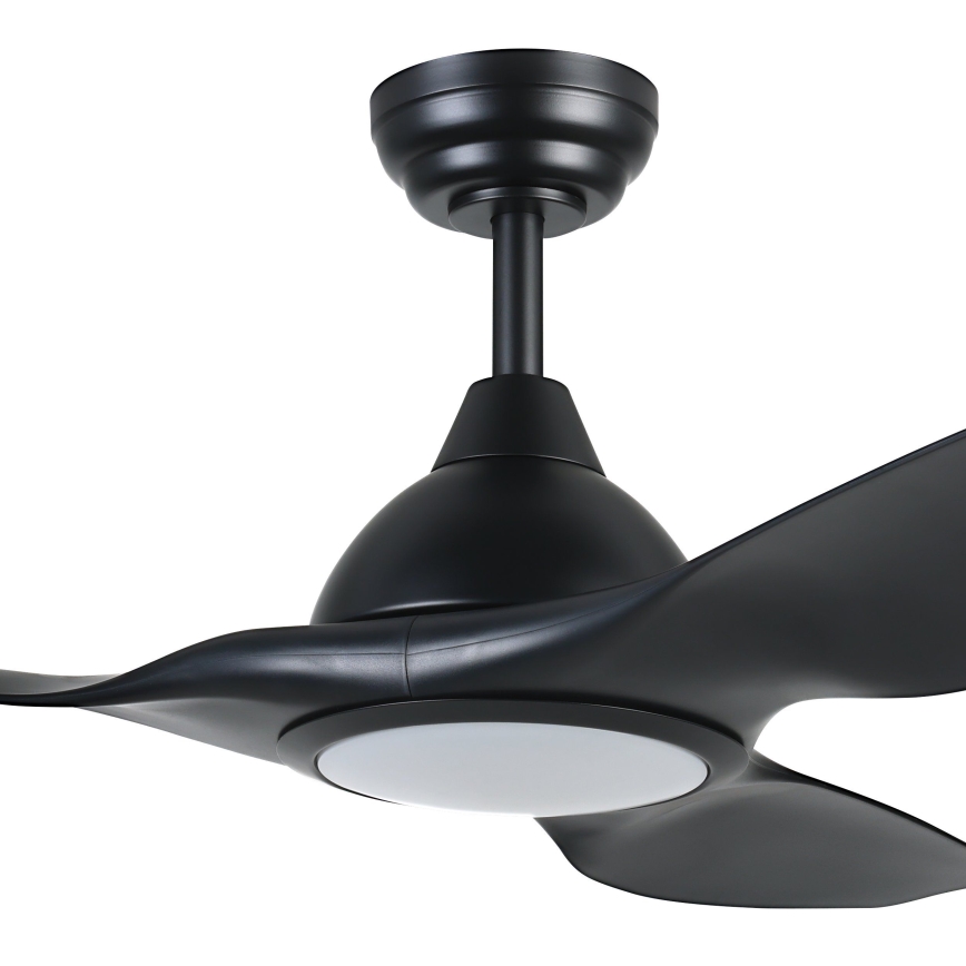 Eglo - LED stropni ventilator s prigušivanjem svjetla LED/16W/230V crni + daljinski upravljač