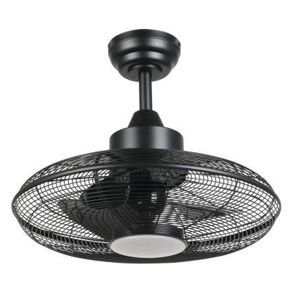 Eglo - LED stropni ventilator LED/15W/230V 3000/4000/5000K Ø 53 cm crni + daljinski upravljač