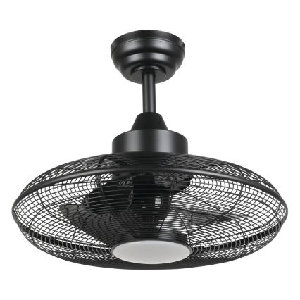 Eglo - LED stropni ventilator LED/15W/230V, promjer 53 cm, crni + daljinsko upravljanje