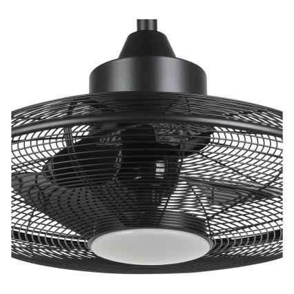 Eglo - LED stropni ventilator LED/15W/230V, promjer 53 cm, crni + daljinsko upravljanje