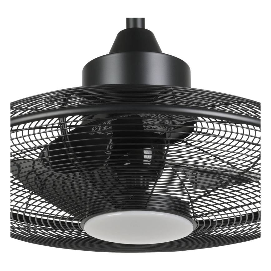 Eglo - LED stropni ventilator LED/15W/230V, promjer 53 cm, crni + daljinsko upravljanje