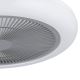 Eglo - LED Prigušivi stropni ventilator LED/25,5W/230V siva + daljinski upravljač
